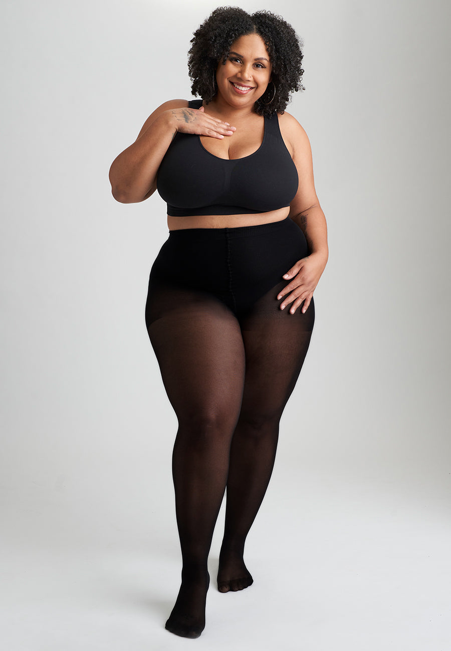 Plus size blackout tights best sale