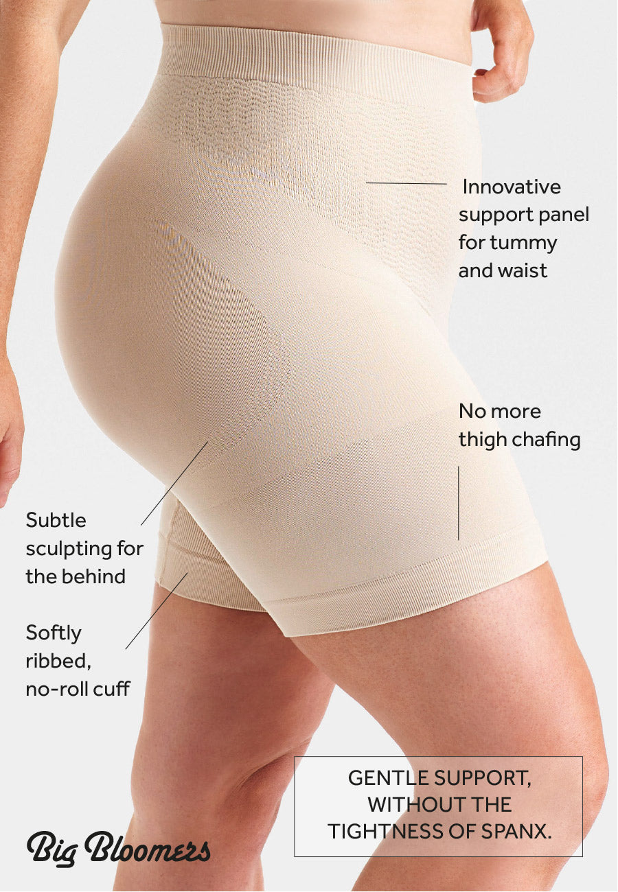 Anti chafing slip shorts with light support