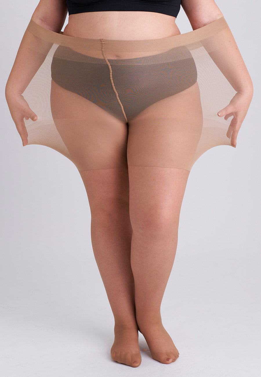 Lusso 15 denier tights plus size sheers The Big Bloomers Company