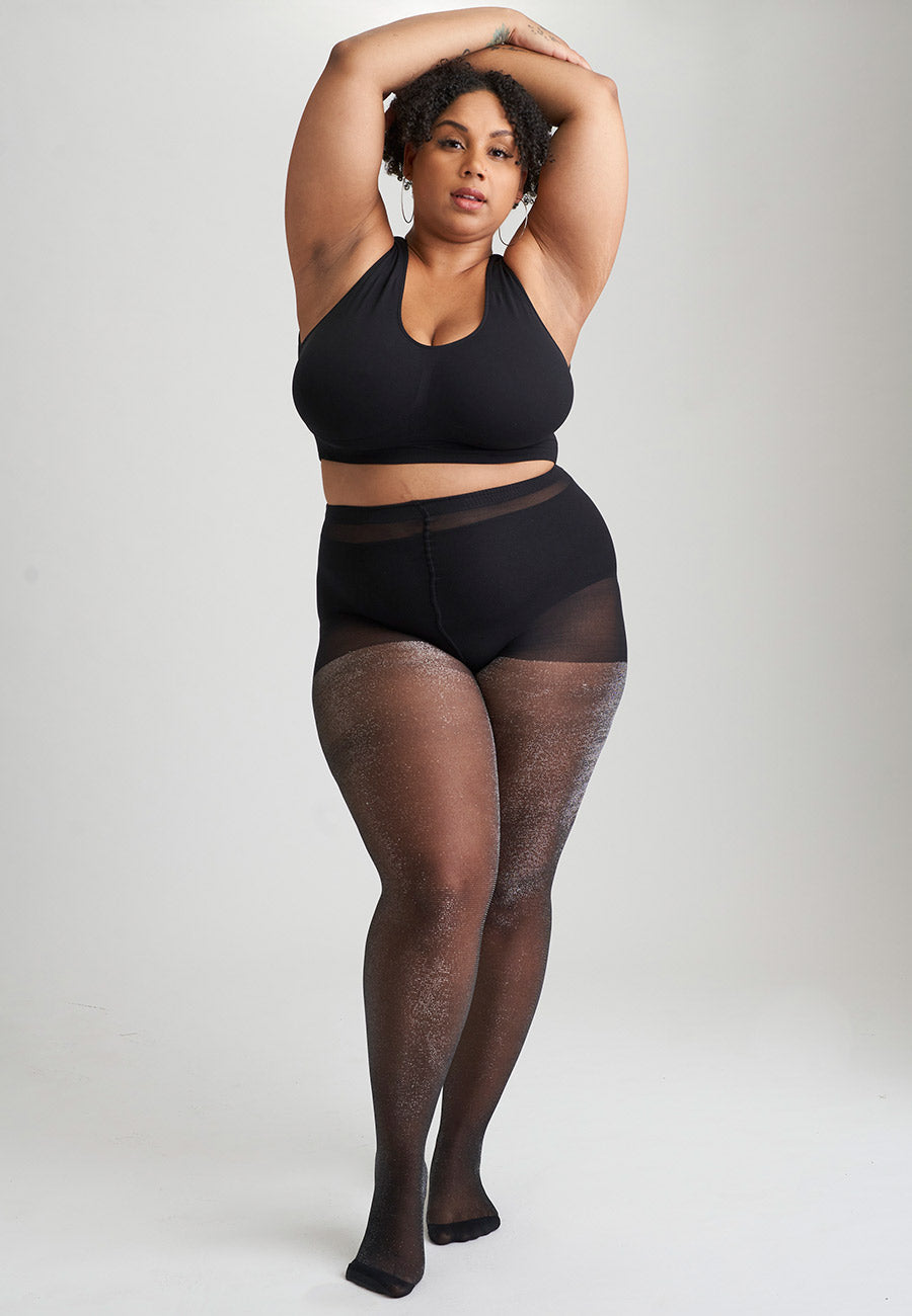 Plus size sparkly tights hotsell